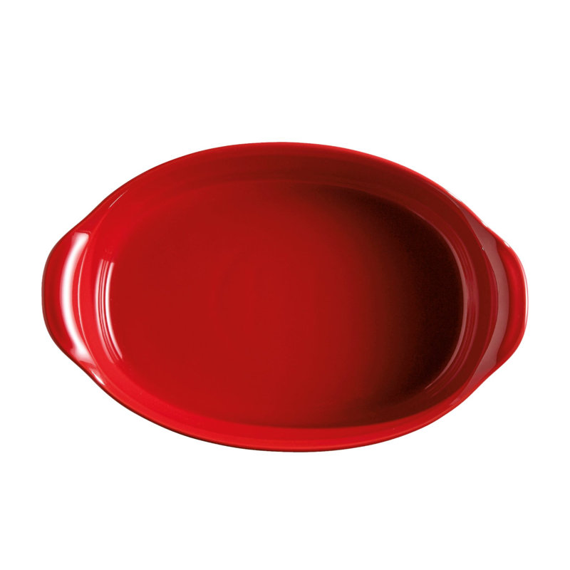 Burgundy Large Oval Baking The Right Dish, 10.6" x 6.85"