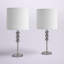 Ensemble de lampes de table chromées 28 "avec USB Fordwich