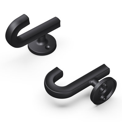 Woodward Collection Hook - 3-5/8" x 1-3/4 " Matte Black - Contemporary Entryway Hook for Coats, Hats & Bags