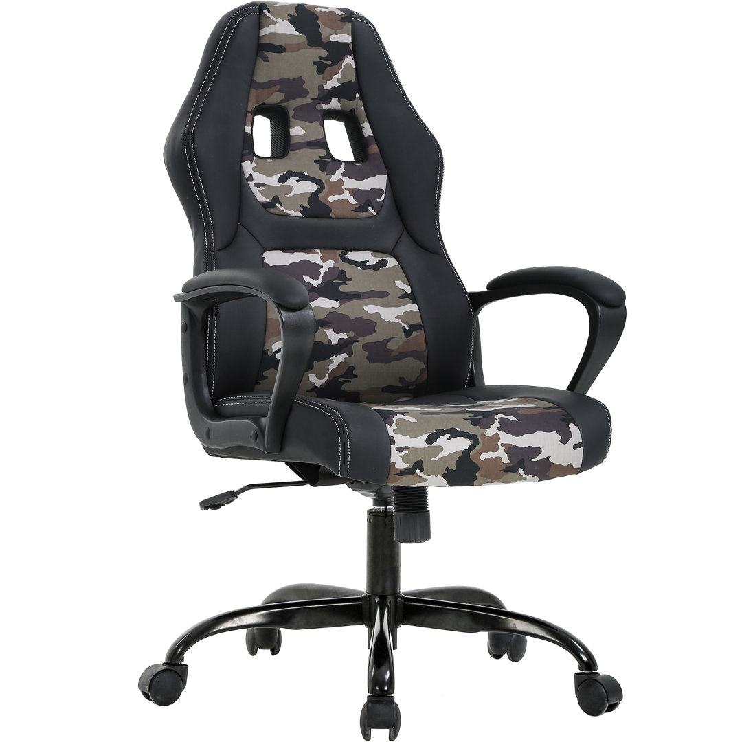 Inbox Zero Adjustable Reclining Ergonomic Faux Leather Swiveling PC & Racing Game Chair Inbox Zero