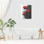 Art mural en toile rouge 16 "x 20"