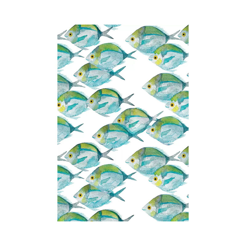 Fishes Pattern by The Cosmic Whale - Wrapped Canvas Painting, 152.5 cm H x 101.5 cm W