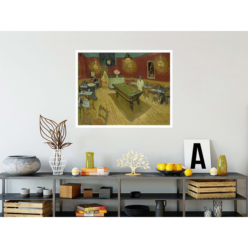«Le café de nuit» par Vincent van Gogh - Estampe numérique, H 32 po x l 40 po
