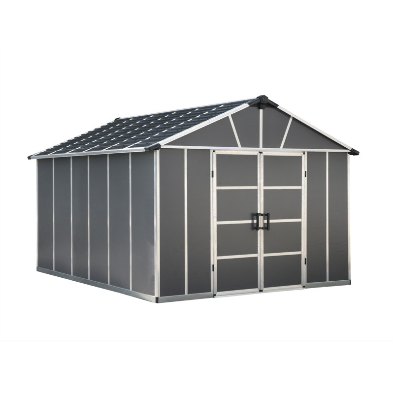 Yukon 13 ft. W x 11 ft. D Polycarbonate Garden Shed, Without Floor