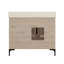 Ensemble de meuble-lavabo simple en bois massif gris l 42 po x P 22 po Thayer-49550496-49550499