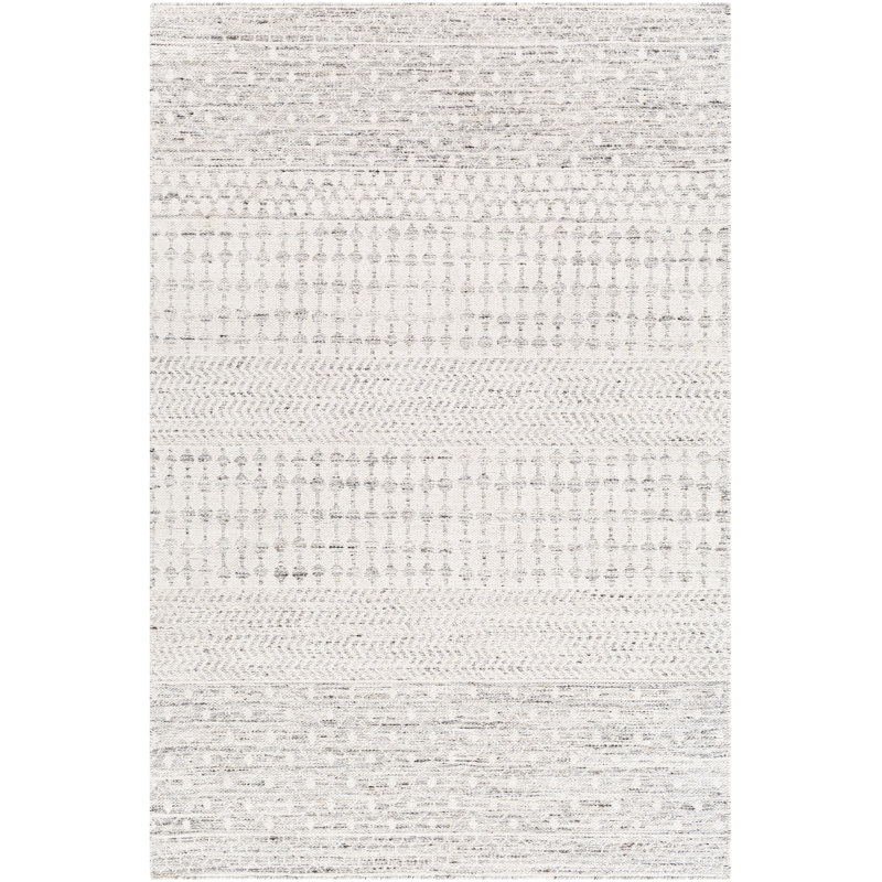 Tapis géométrique neutre tissé à la main Aljoscha, Tapis de couloir de 2 pi 6 po x 8 pi