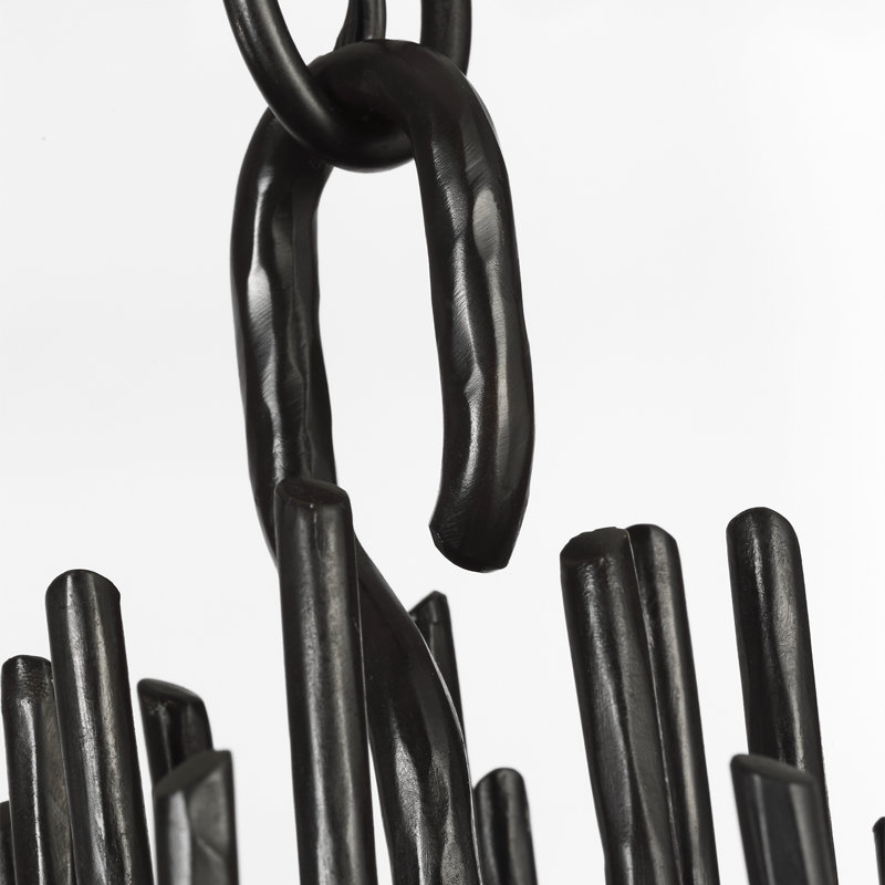 Chapman & Myers Astra 42" Sculpted Chandelier, 35.5" H x 31.75" W x 31.75" D, Aged Iron