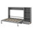 Murphy Bed With Height Adjustable Storage Compartments And Shelf