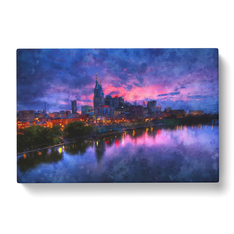 Nashville Tennessee Skyline - Wrapped Canvas, 40cm H x 60cm W x 3cm D