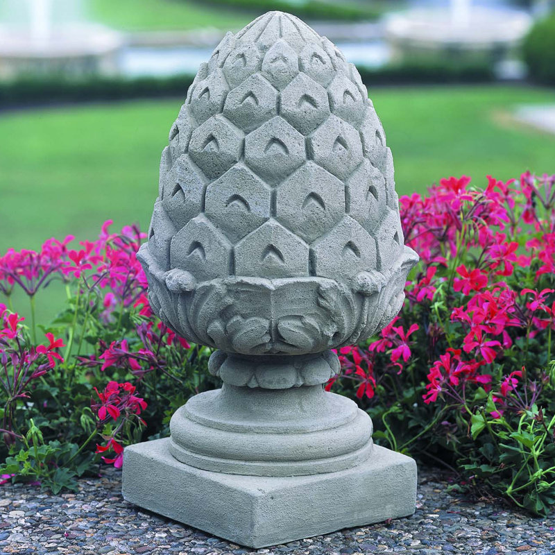 Statue faîteau ananas Longwood, Vert
