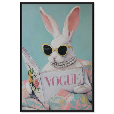 Décoration murale printanière sur toile Spring Magazine par Art Remedy, cadre noir, 16 x 24