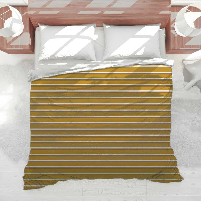 Stripes Bedding Pattern Comforter Modern, Twin Comforter, Orange Striped