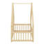 Lit mezzanine bas confortable avec clôture en bois-1069744967