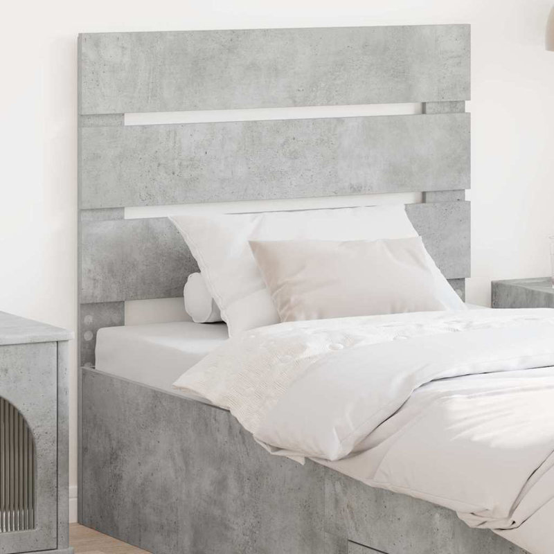 Headboard, UK Single - DE 90 x 190 cm, Concrete Grey