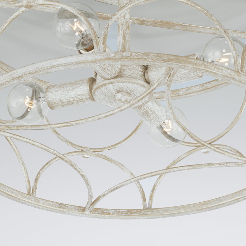 Luminaire suspendu tambour unique à 4 lumières