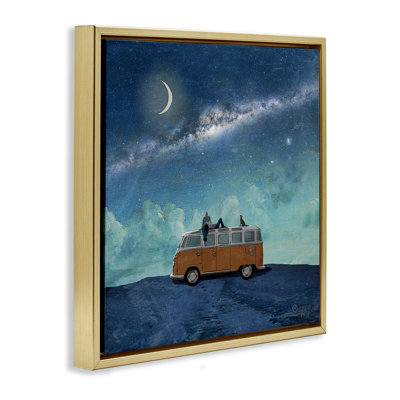 «Couple & Dog Adventure», art mural encadré par Paula Belle Flores