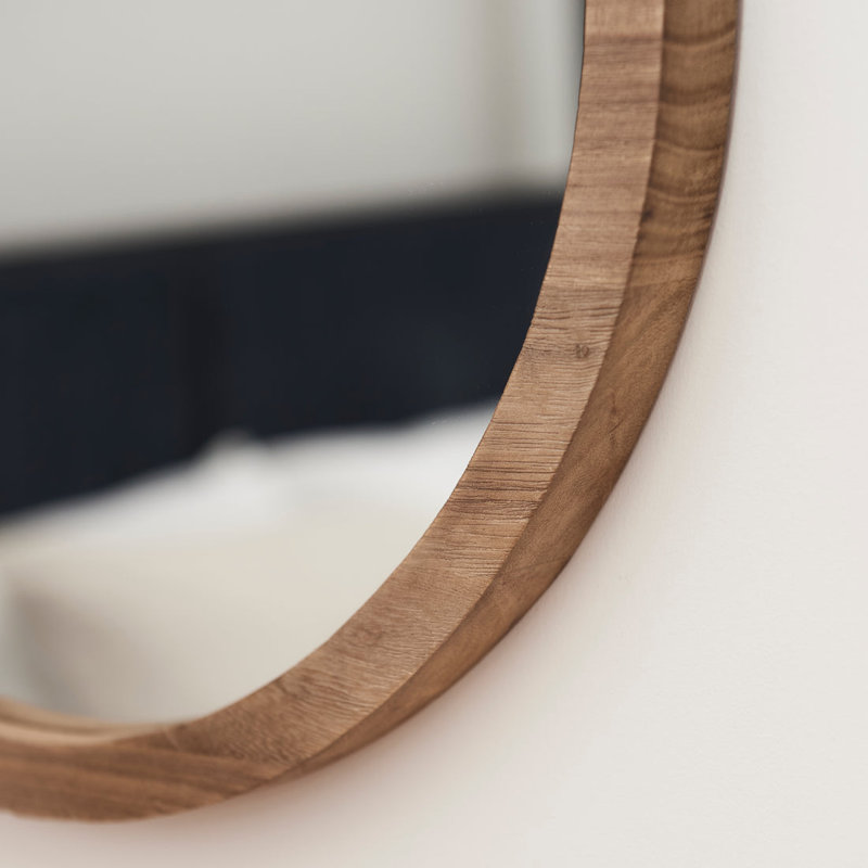 Nickalls Solid Wood Oval Mirror