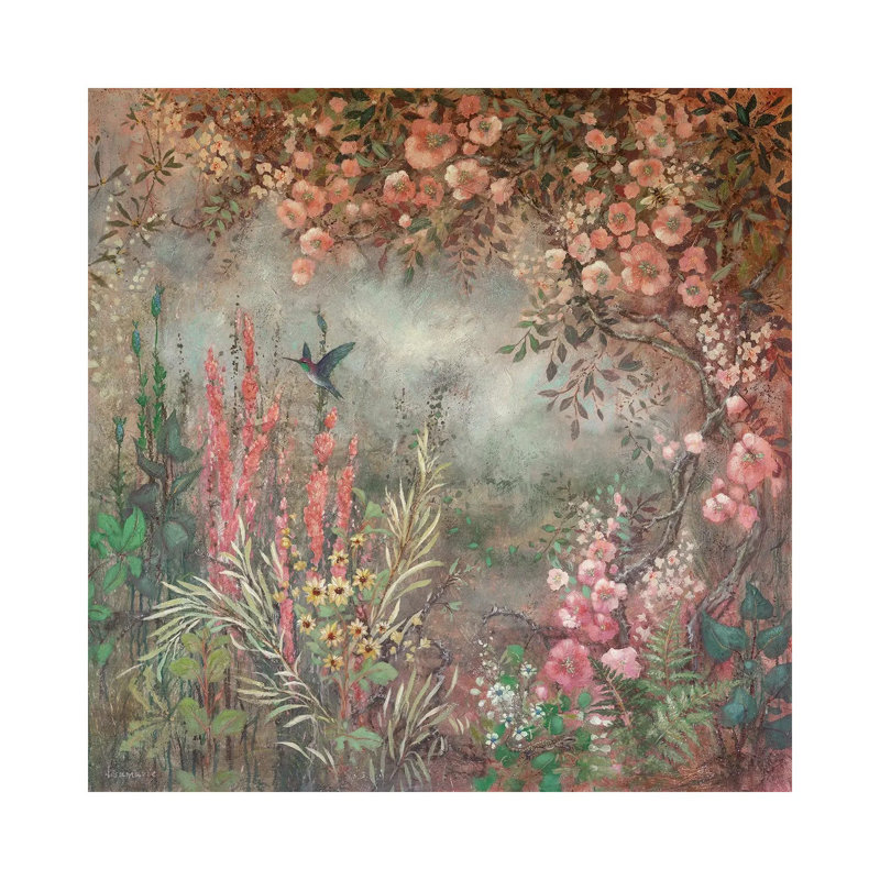 Lush Roses by Lisa Marie Kindley - Wrapped Canvas Painting, 66.04 cm H x 66.04 cm W x 1.91 cm D