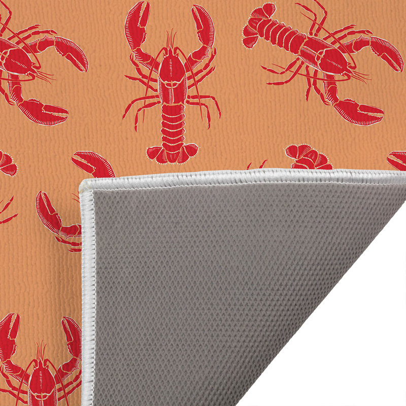 Paillasson Lobster, L 21 po x L 34 po, Orange