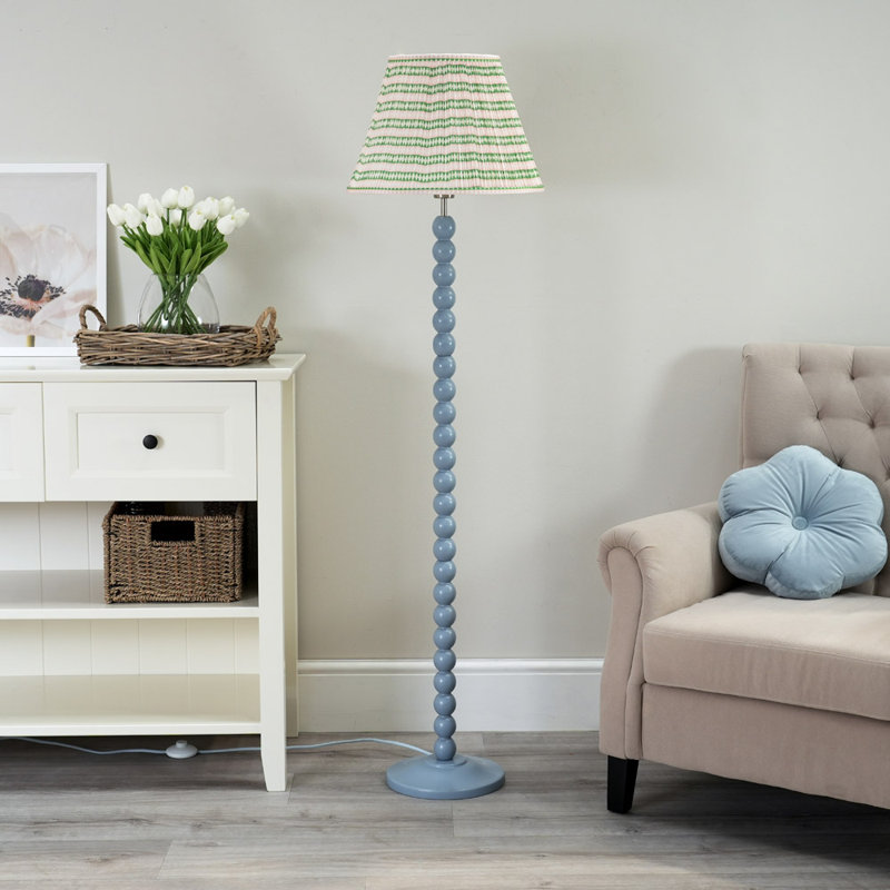 Bobbles 149cm Traditional Floor Lamp, Powder Blue
