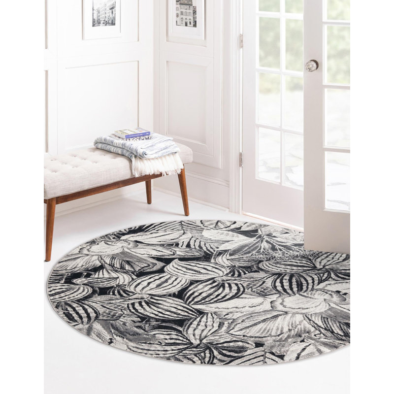 Tapis gris anthracite, Rond 10 pi