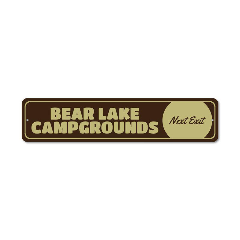 Plaque en aluminium Lake, H 4 po x l 18 po x P 0,04 po