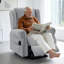Fauteuil inclinable électrique Power Lift avec massage et tissu d'ameublement en chenille-1995826003