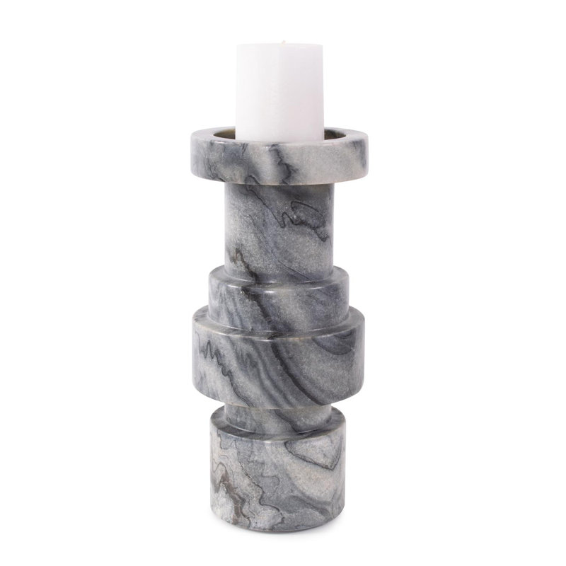 Porte-bougie en marbre Modern Gregson, Courte
