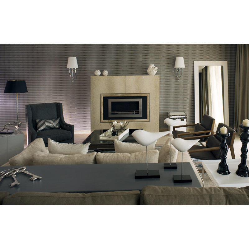 Recessed Wall Mounted Bio-Ethanol Fireplace