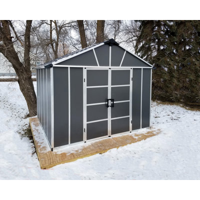 Palram - Canopia Yukon 11 ft. W Plastic Storage Shed