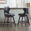 Tabouret de comptoir pivotant en bois massif 26 po-900163546-900163547