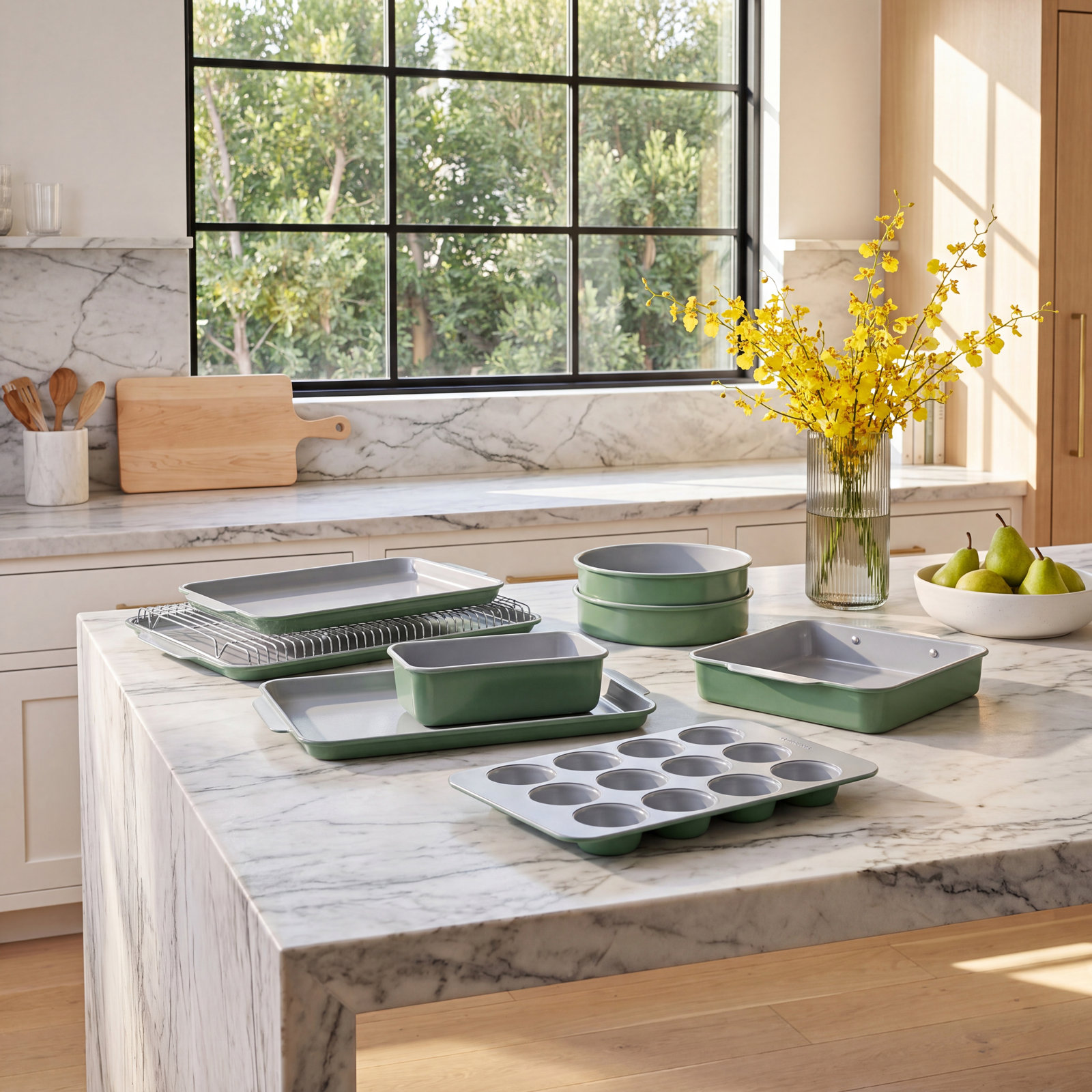 Caraway 11-Piece Nonstick Bakeware Set, Sage