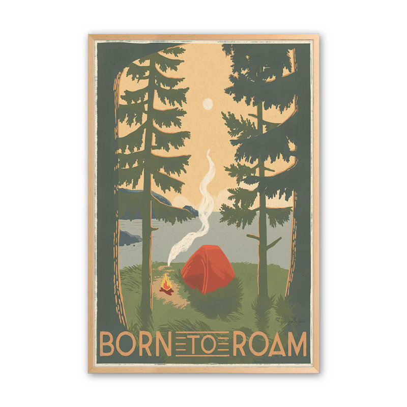 Impression de forêt, Érable brut encadré, H 21 po x l 17 po