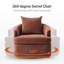 Berklie 31"W Modern Swivel Armchair With Curved Backrest Set Of 2-151285513