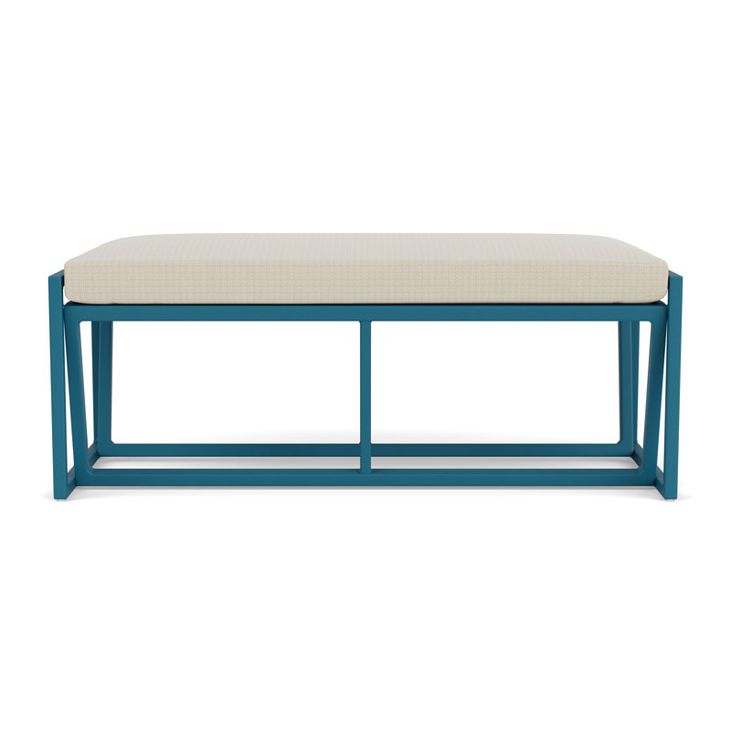 Summit Outdoor Dining Bench, Peacock, Beach Natural
