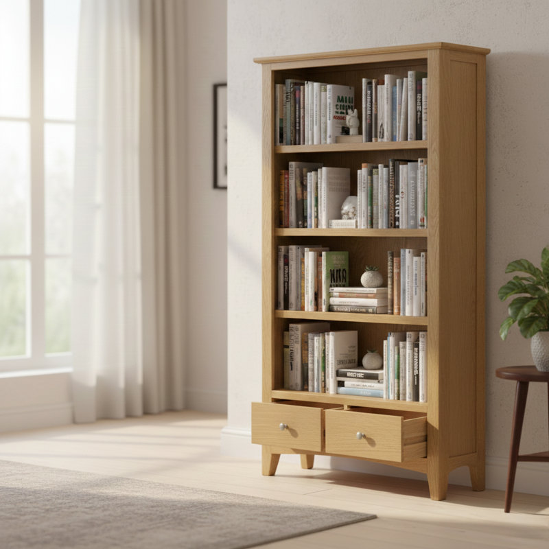 Censu Balyor Painted Oak Large Bookcase