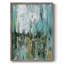 «Abstract Turquoise Forest I», reproduction encadrée - bois massif-988997622