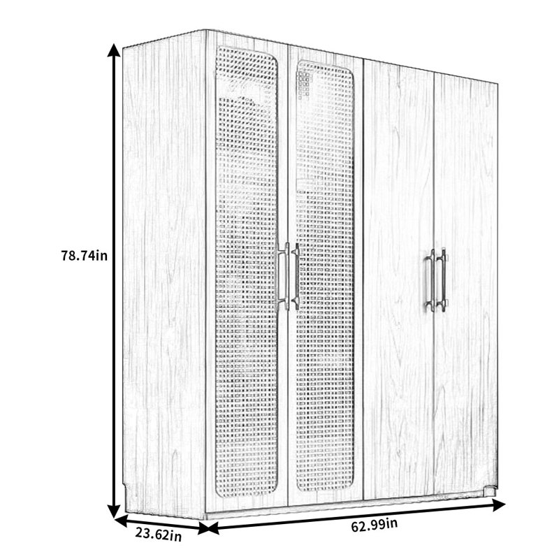 Deannia, 78.74" H x 62.99" W x 23.62" D