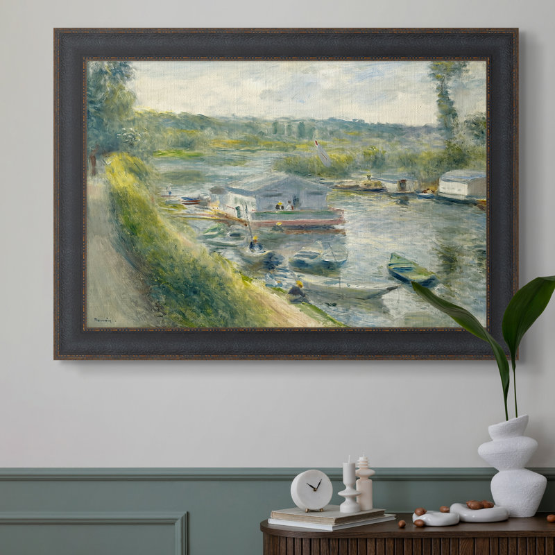 Lavoir à bateau à Bas-Meudon, v. 1874-Pierre-Auguste Renoir-Toile encadrée sur mesure, Format intérieur 20 po x 28 po