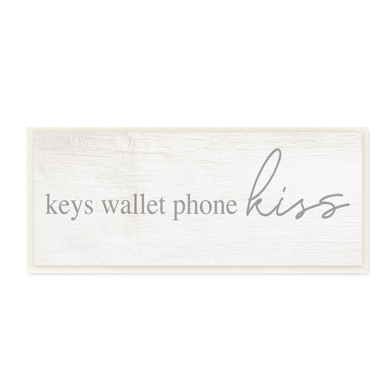 «Keys Wallet» par Daphne Polselli, H 7 po x l 17 po, Plaque murale