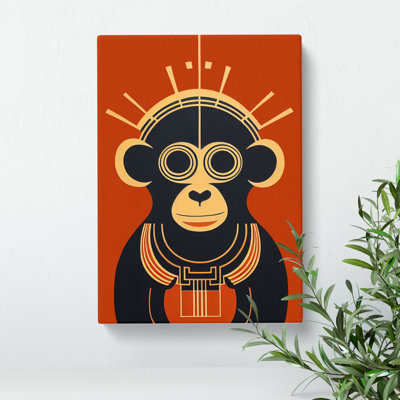 Abstract Monkey Art No.4 - Wrapped Canvas Print