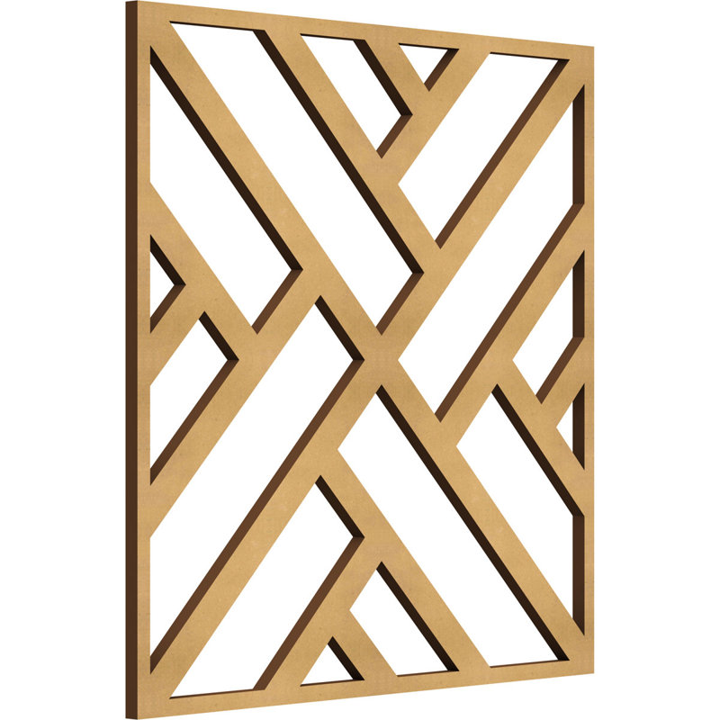 Panneaux muraux décoratifs en bois Killeen, Noyer, H 15 3/8 po x l 15 3/8 po x P 3/8 po