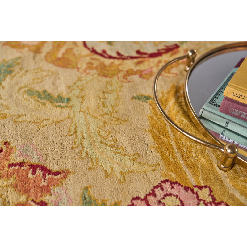 Polonaise hand-knotted New Zealand Wool Beige/Peach Area Rug, 15'X20'