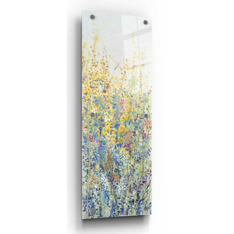 «Wildflower Panel III» par Tim O'Toole, art mural en verre acrylique, 12 po x 36 po, H 36 po x l 12 po
