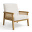 Upholstered Linen Accent Chair-320570136