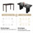 78.97" Modern Rectangle Black Dining Table Set with 8 Chairs for Kitchen, Bar, Living Room-1477941975-1477941969