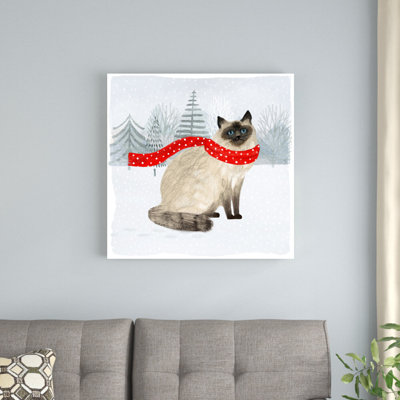 «Christmas Cats & Dogs III» par Victoria Borges - impression sur toile tendue