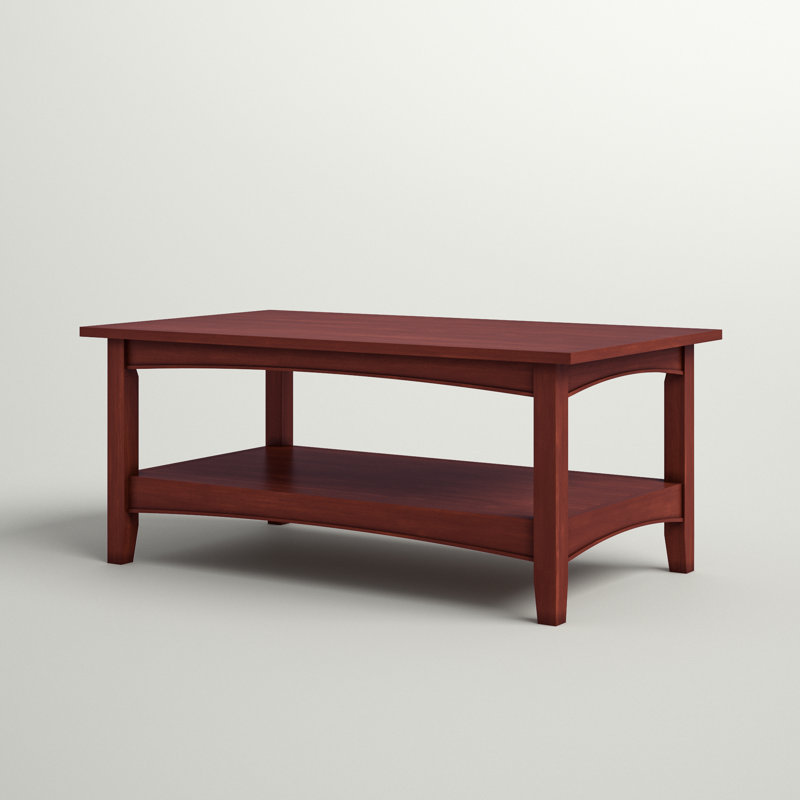 Shaker Cottage 2-Tier Rectangular Coffee Table, Cherry, Cherry