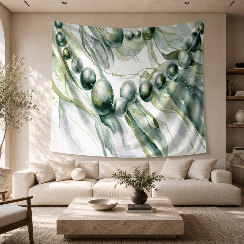 Tapisserie murale «Botanical String of Pearls», 26 po x 36 po