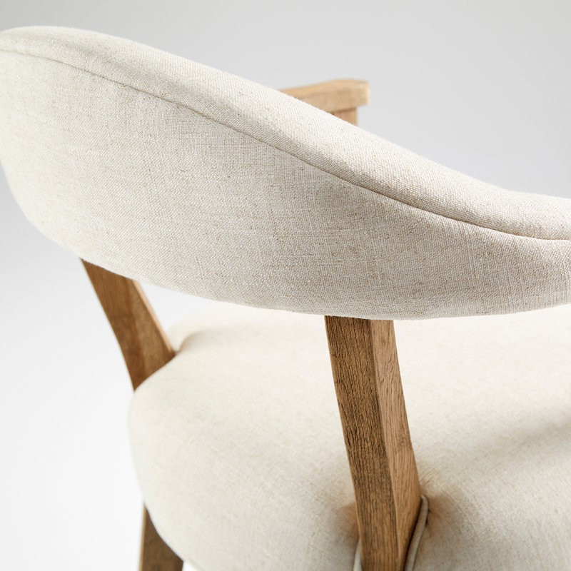 Prater Upholstered Stool with Solid Wood Frame